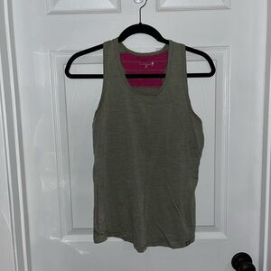 Smartwool racerback tank, size M, olive green